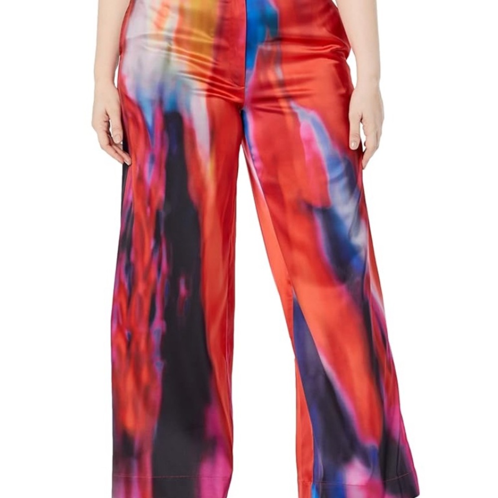 Vibrant Multicolor Wide-Leg Pants